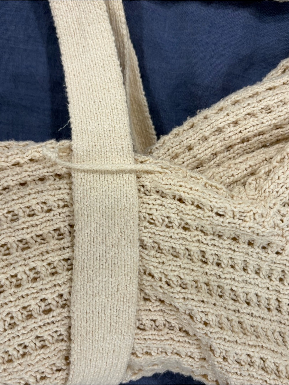 Billabong Cream Waffle-Knit Tie Front Cardigan - Picture 5 of 8